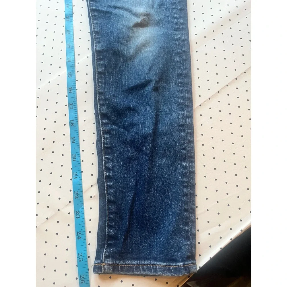 AG Adriano Goldschmied Women 28R Slim Straight Stretch Jeans Medium Wash USA